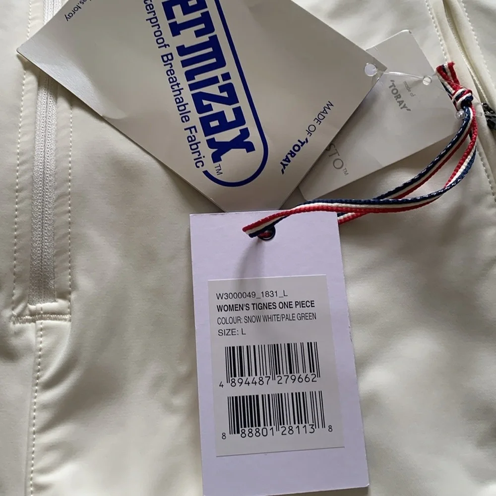 NWT Perfect moment Tignes hooded striped ski suit ( belt is not included)